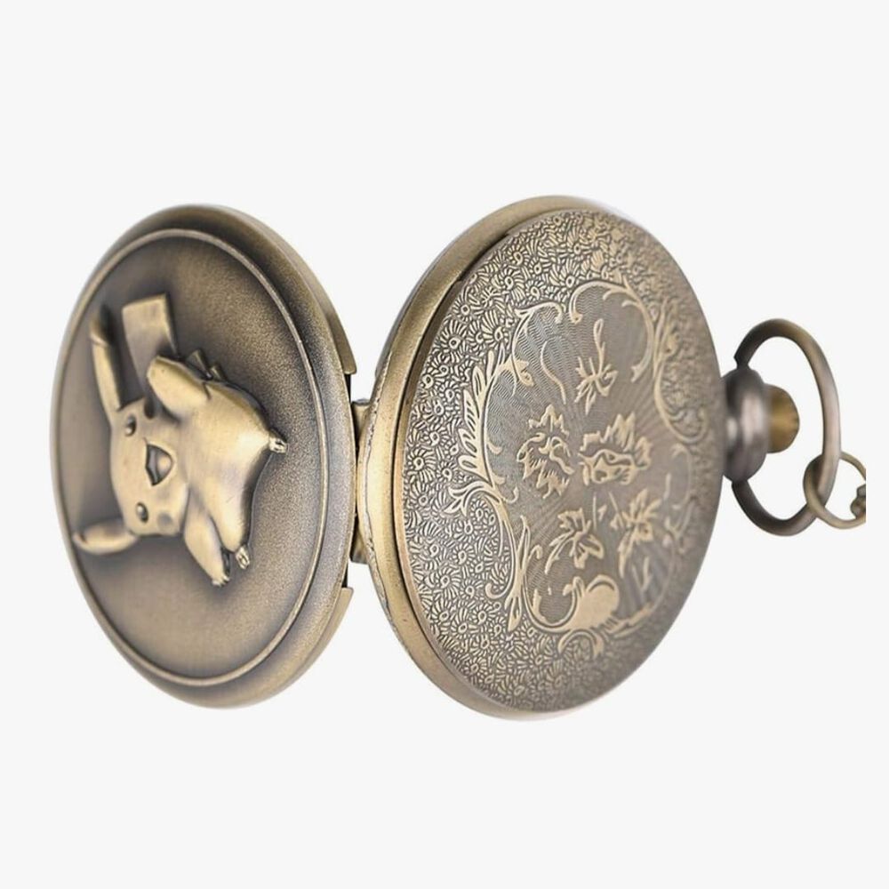 Reloj De Bolsillo Con Cadena De Pok&eacute;mon Pikachu image number 3.0