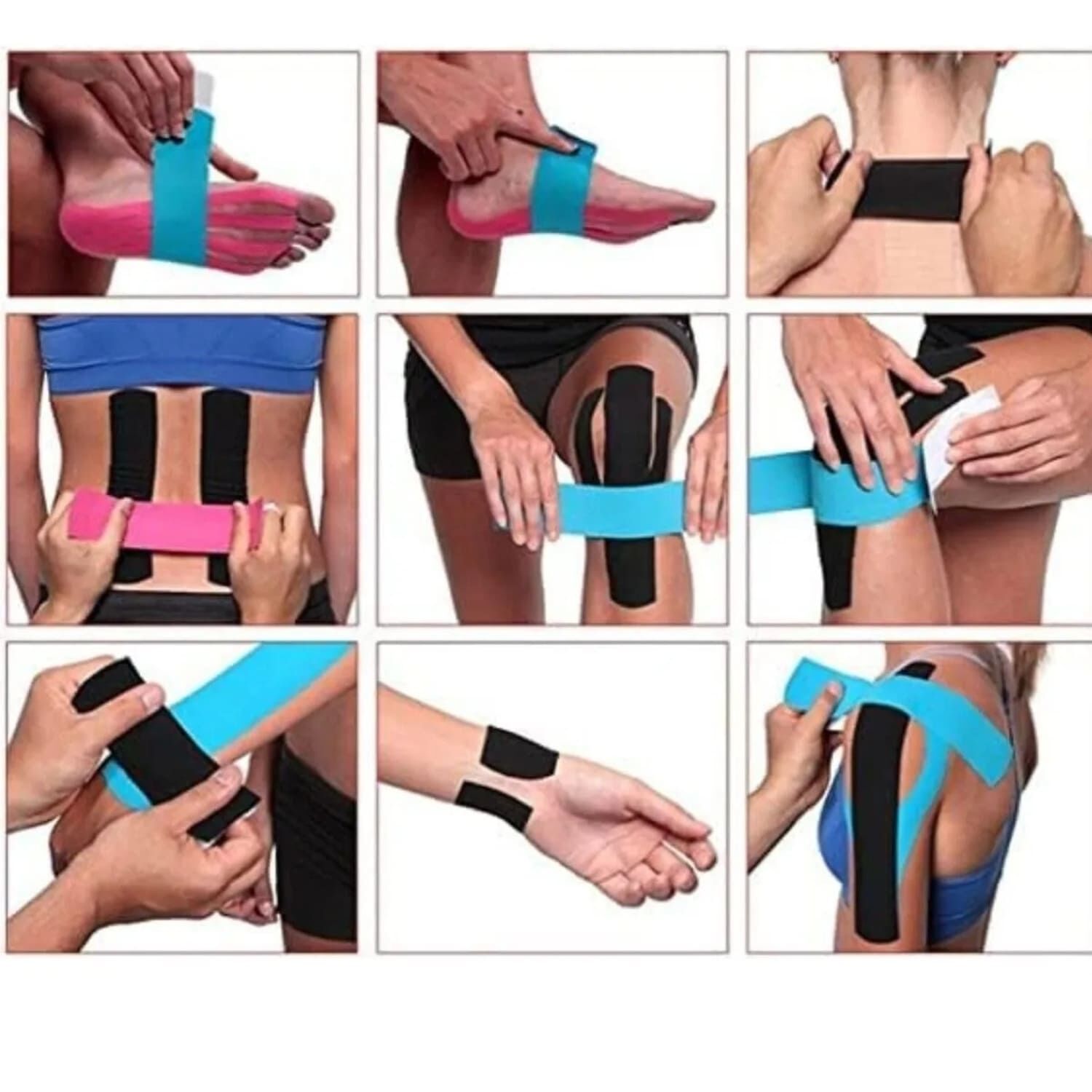 Pack X3 Cinta Kinesiotape Para Lesiones Musculares Fisio 5cmx5m image number 0.0