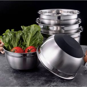 Set 3 Bowls Con Tapa Acero Inoxidable Antideslizante Simplit