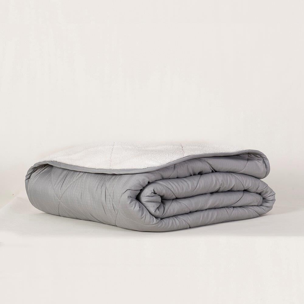 Plumon Emboss+sherpa 2 Plazas Gris image number 2.0