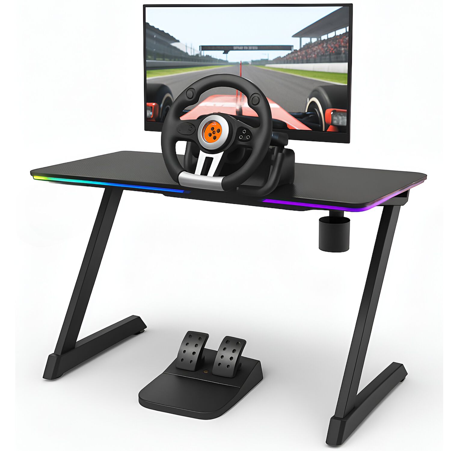 Kit Volante Con Pedales Krom K-wheel Premium Ps4 Xbox One Pc image number 6.0