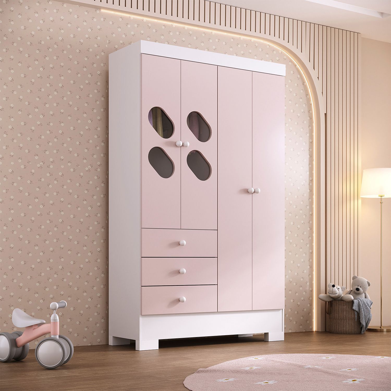 Cl&oacute;set Di Poretti Design Ciranda / 4 Puertas / 3 Cajones image number 3.0