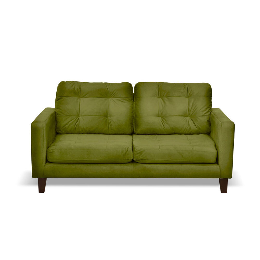 Sofa Napoles 2 Cuerpos Tela Velvet Verde image number 0.0