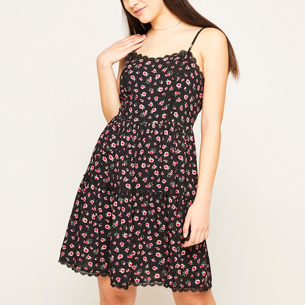 Vestido Detalle Encaje Sin Mangas Cuello Redondo Mujer Freedom en Oferta |  Hites.com