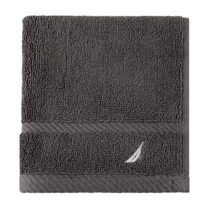 Toalla De Cara Signature Nautica 100% Algod&oacute;n 33x33cm Premium Gris Oscuro