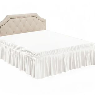 Faldon Para Cama De 2 Plazas Color Blanco