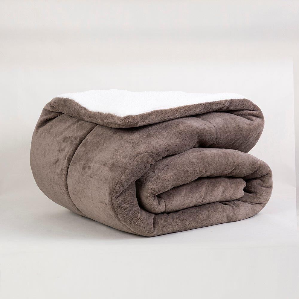 Plumon Coral Sherpa Super King Taupe image number 2.0