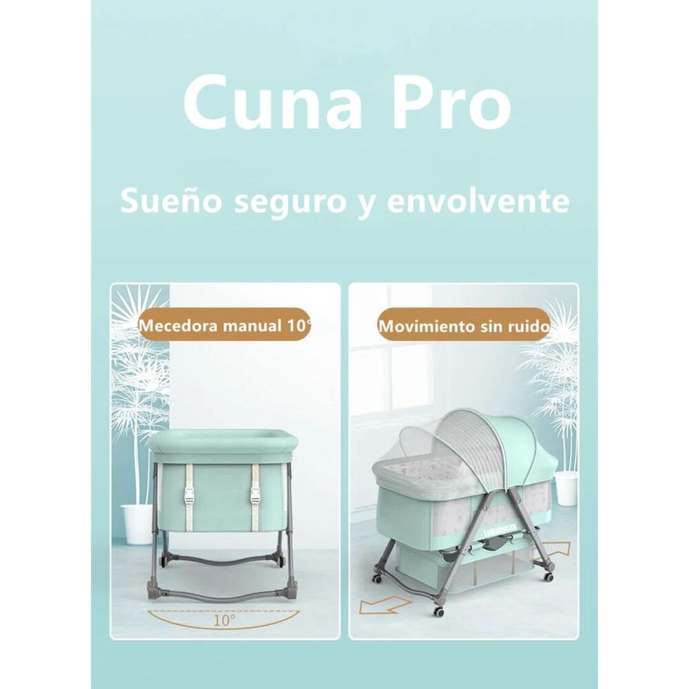 Cuna Mois&eacute;s Con Accesorios Gris Lubabycas image number 5.0