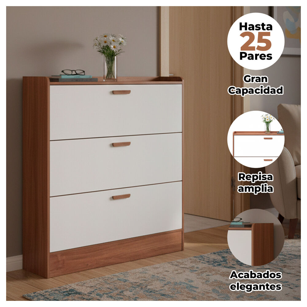 Zapatera Mueble Organizador 3 Niveles Xxl Para 25 Pares image number 1.0
