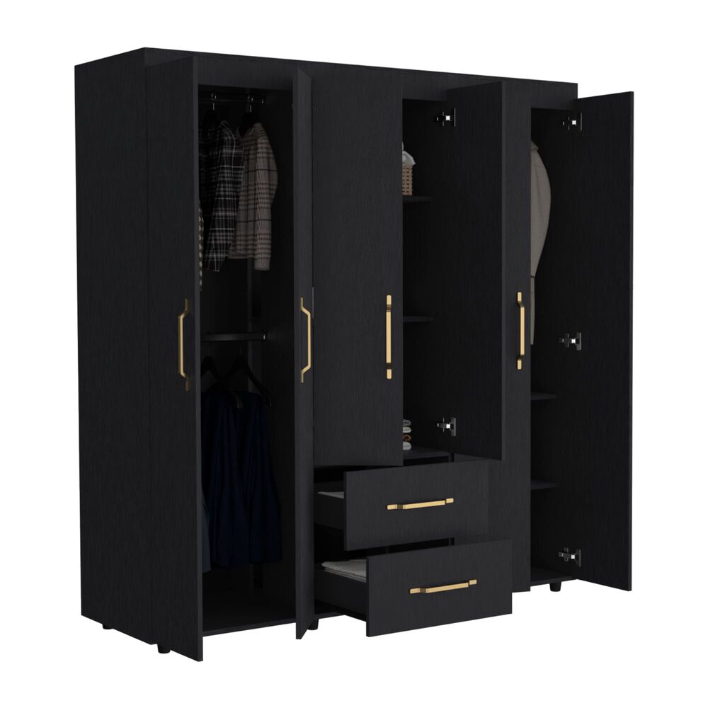 Closet 6 Puertas 2 Cajones Fm-024n - Negro image number 2.0