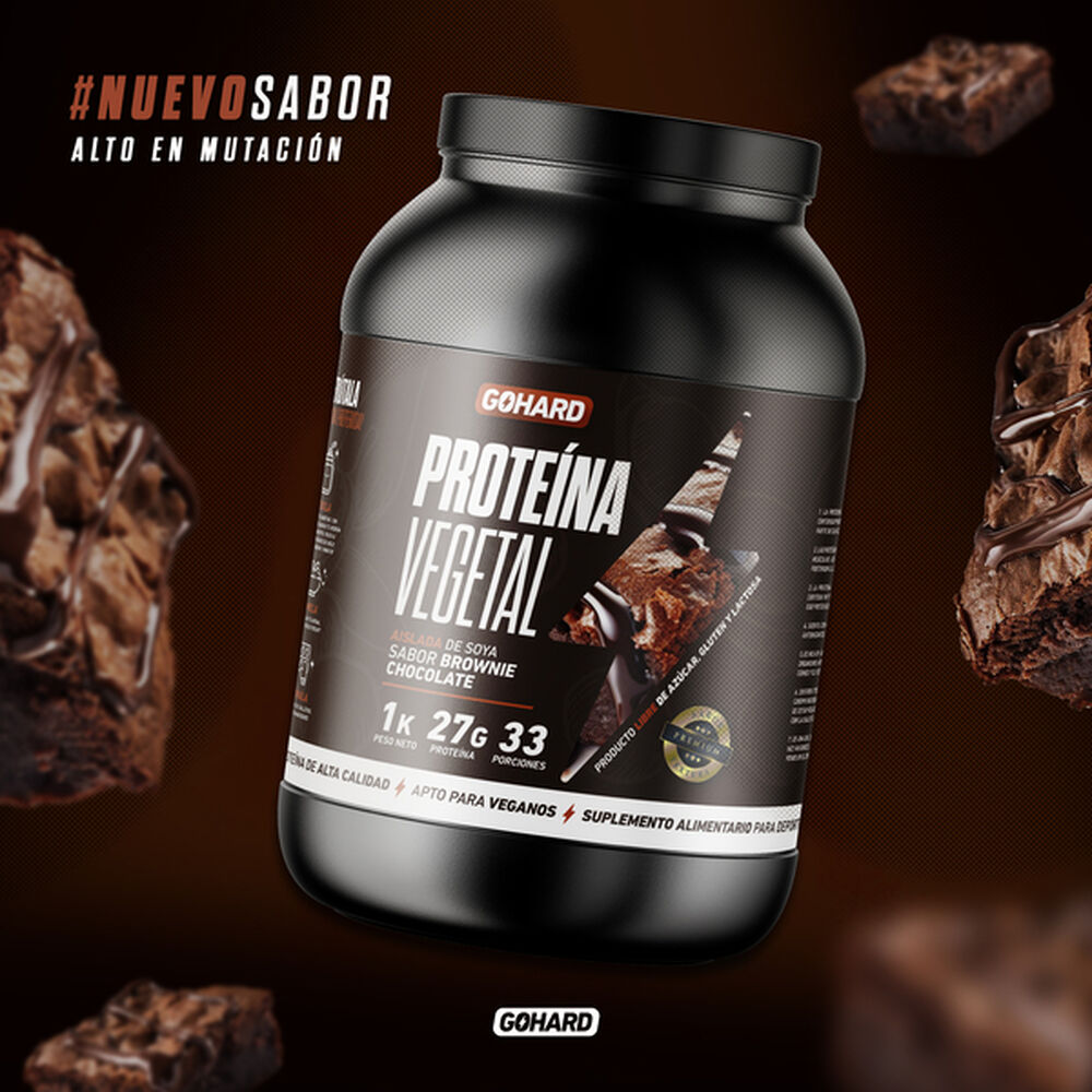 Proteína Vegetal Soya Gohard 1kg Sabor Brownie Chocolate image number 1.0