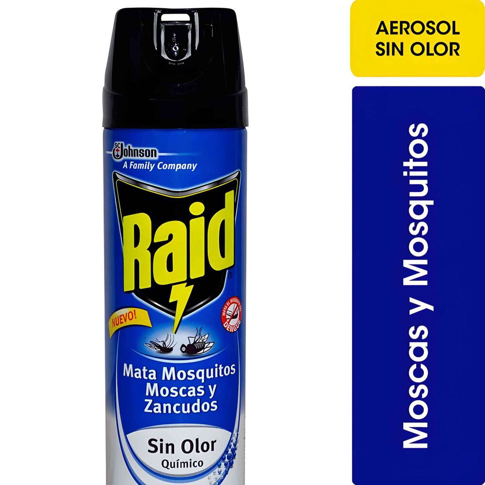 Insecticida Mata Moscas Y Mosquitos Sin Olor 360cc - Raid image number 0.0