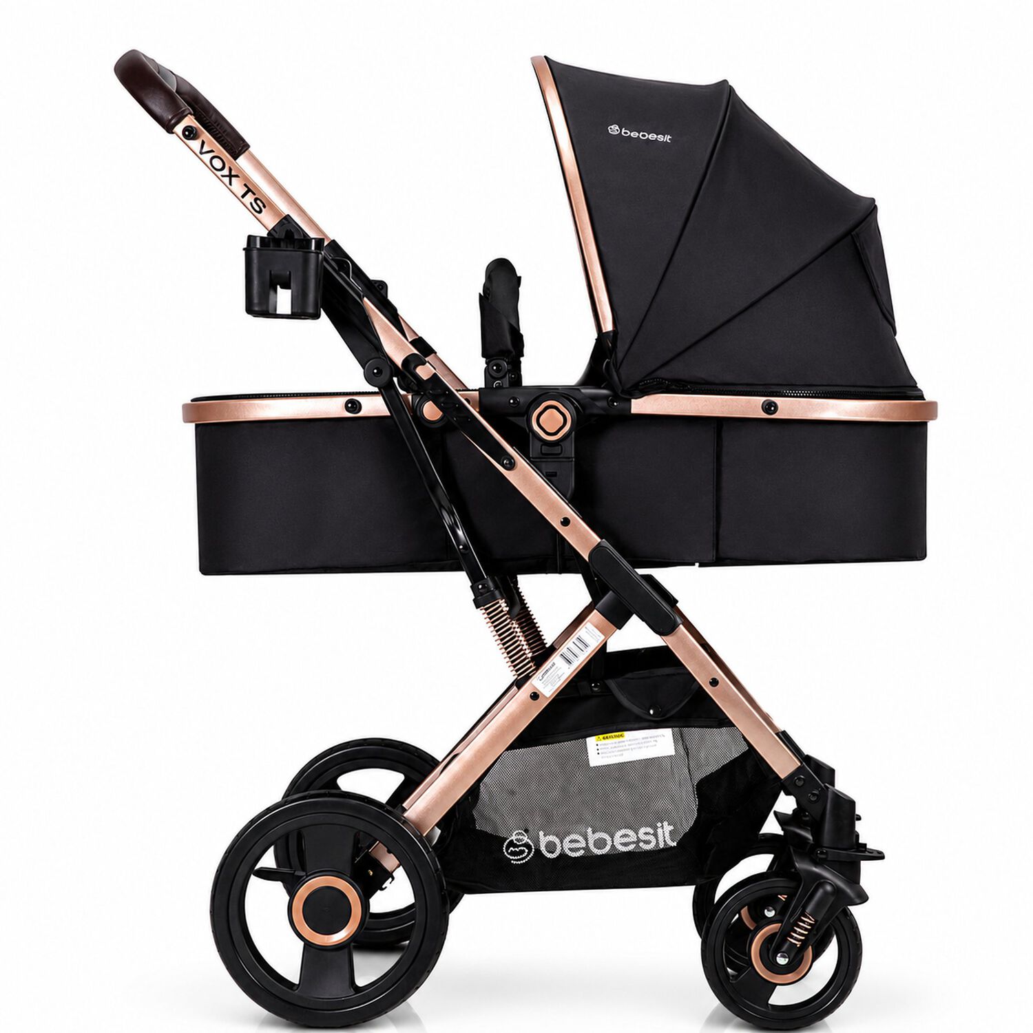 Coche Cuna Paseo Vox Gold Negro Bebesit image number 0.0