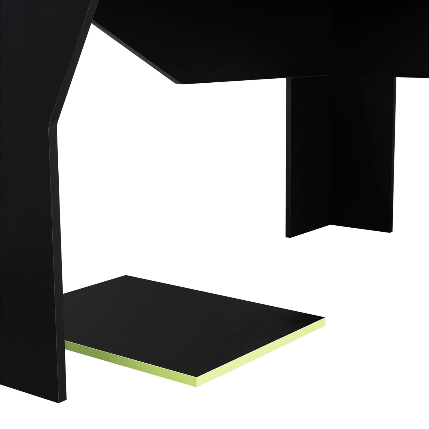 Escritorio Gamer En L Fm-046o - Negro Y Canto Verde image number 6.0