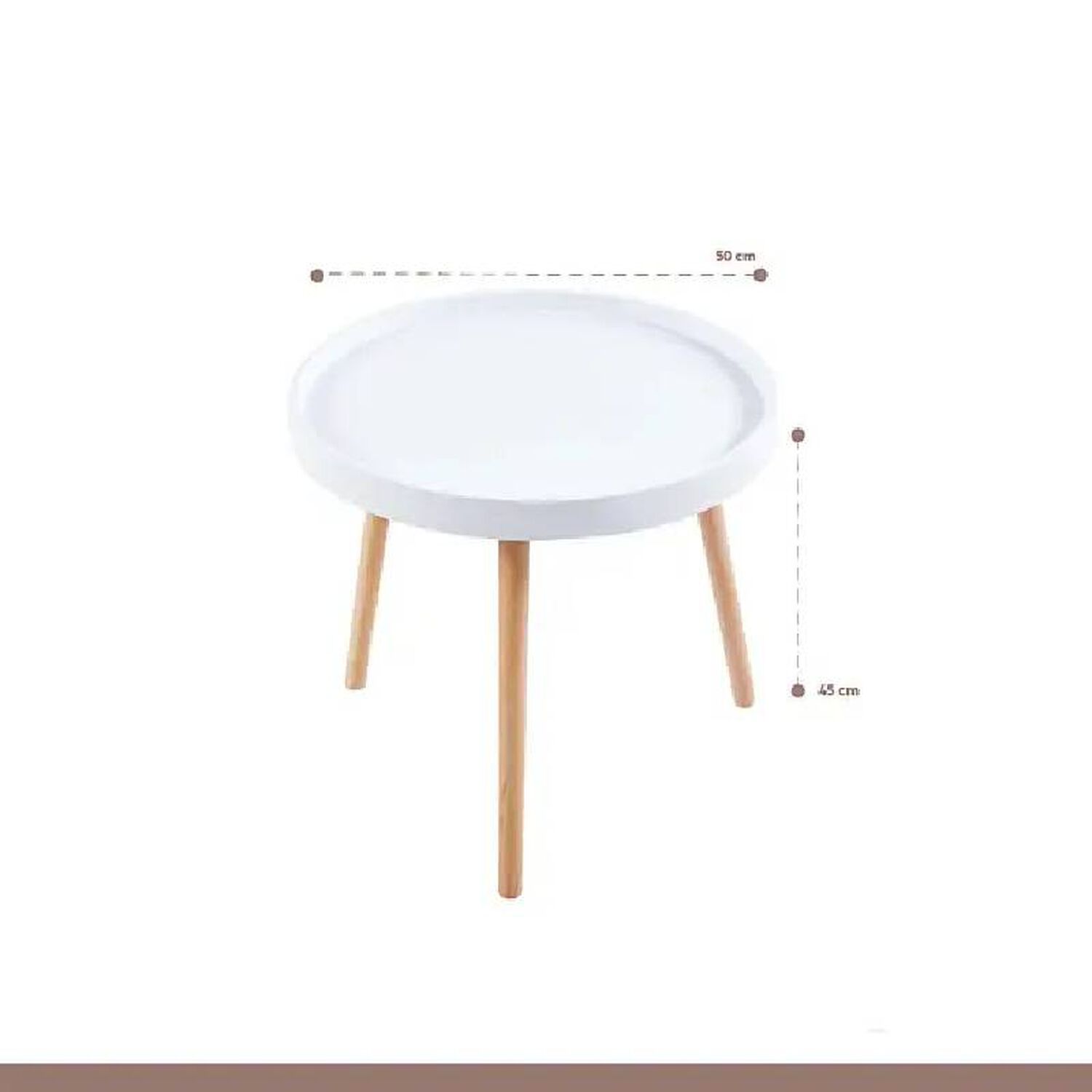 Mesa De Centro Lateral Eames Cubierta Mdf Y Patas De Madera image number 4.0