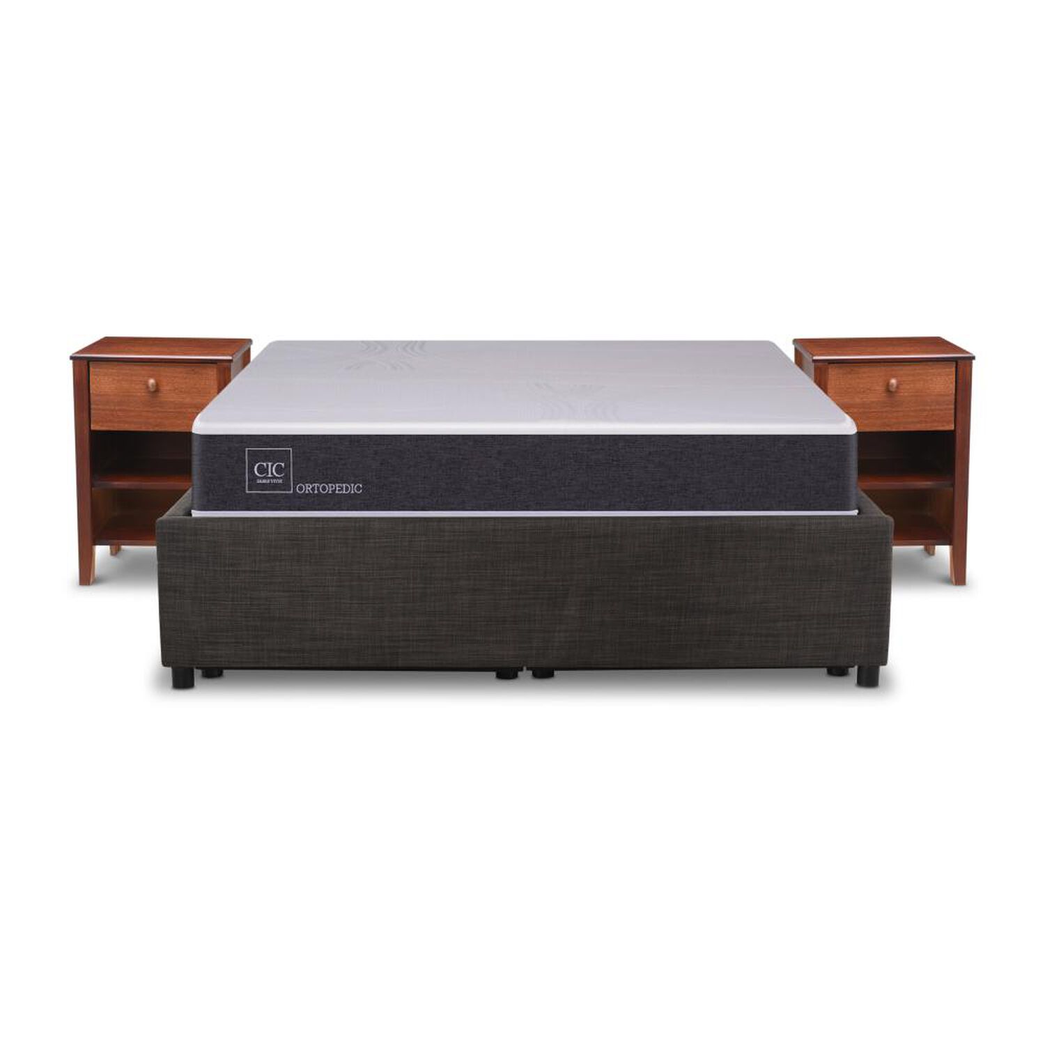 Cama Ba&uacute;l Cic New Ortopedic / 2 Plazas / Base Normal + Velador image number 0.0