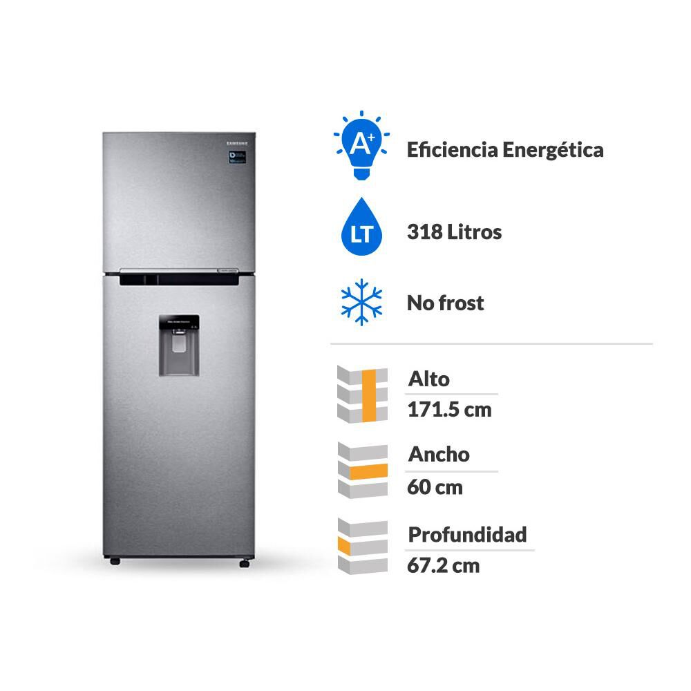 Refrigerador Top Freezer Samsung RT32K5730SL/ZS / No Frost / 318 Litros image number 1.0