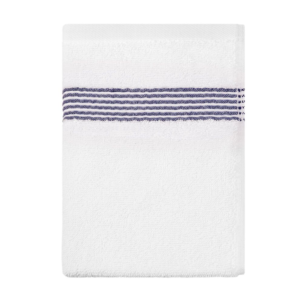 Toalla De Cara Mav Nautica 100% Algod&oacute;n Suave 30x50cm Blanca-azul Marino image number 3.0