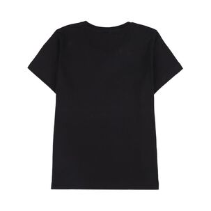 Polera Lisa Con Estampado Frontal Manga Corta Cuello Redondo Mujer Geeps