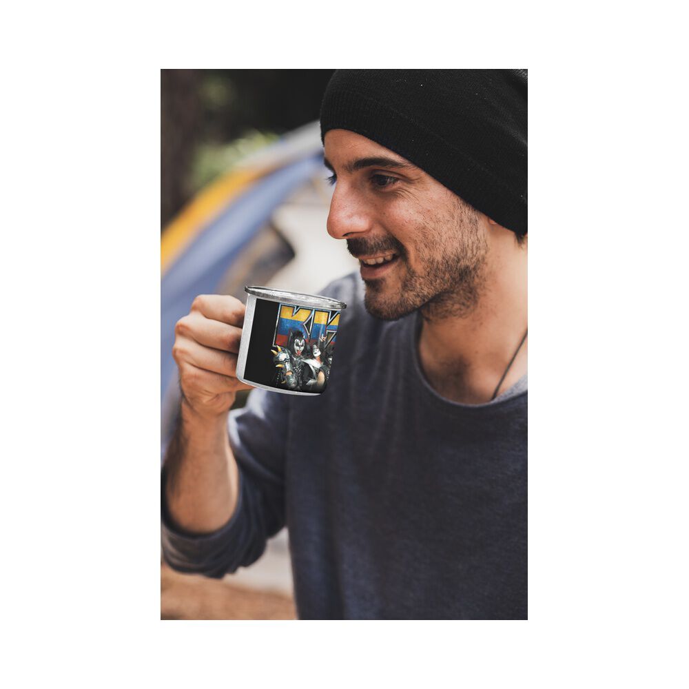 Taza Enlozada Lechera Kiss Banda Rock image number 1.0