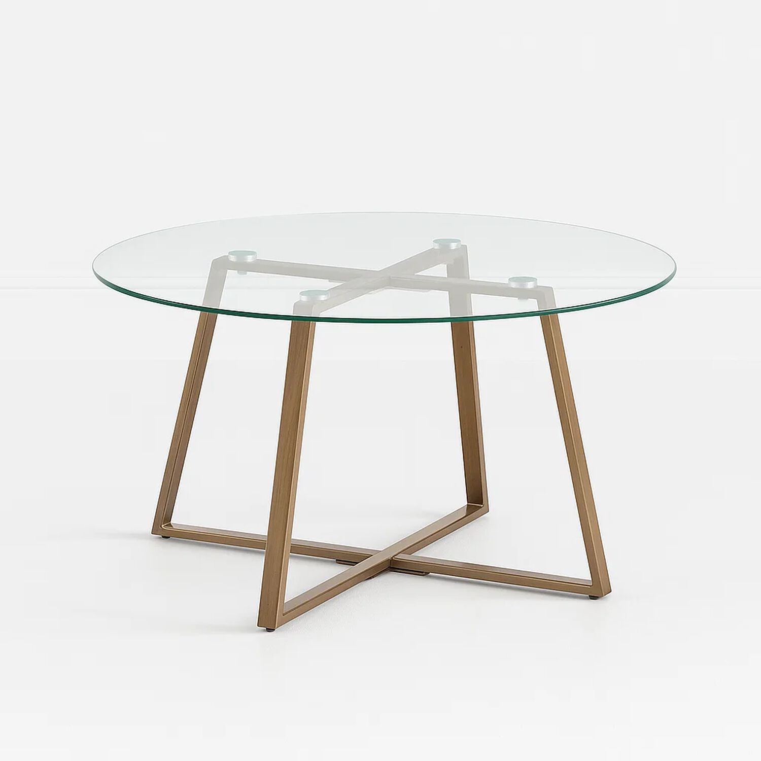 Mesa De Centro Para Living De Vidrio Y Metal 80cm image number 0.0