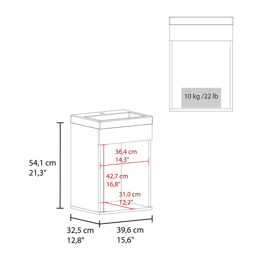 Vanitorio Flotante 1 Puerta 54.1x39.6x32.5 Cm image number 5.0