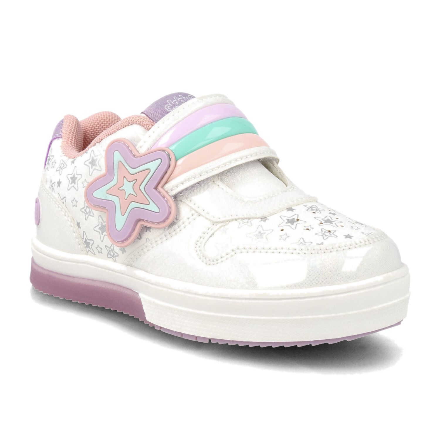 Zapatilla Ni&ntilde;a Bubblegummers Neon Plateado/blanco image number 1.0