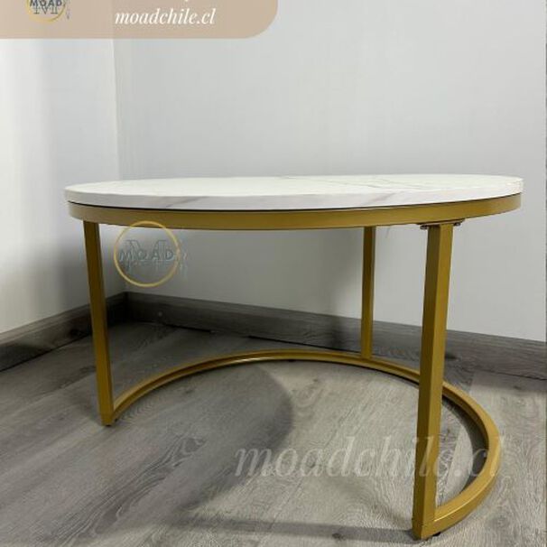 Mesa De Centro Nido Simil M&aacute;rmol