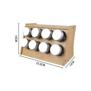 Especiero Modular Madera Condimentos De Cocina 8 Frascos