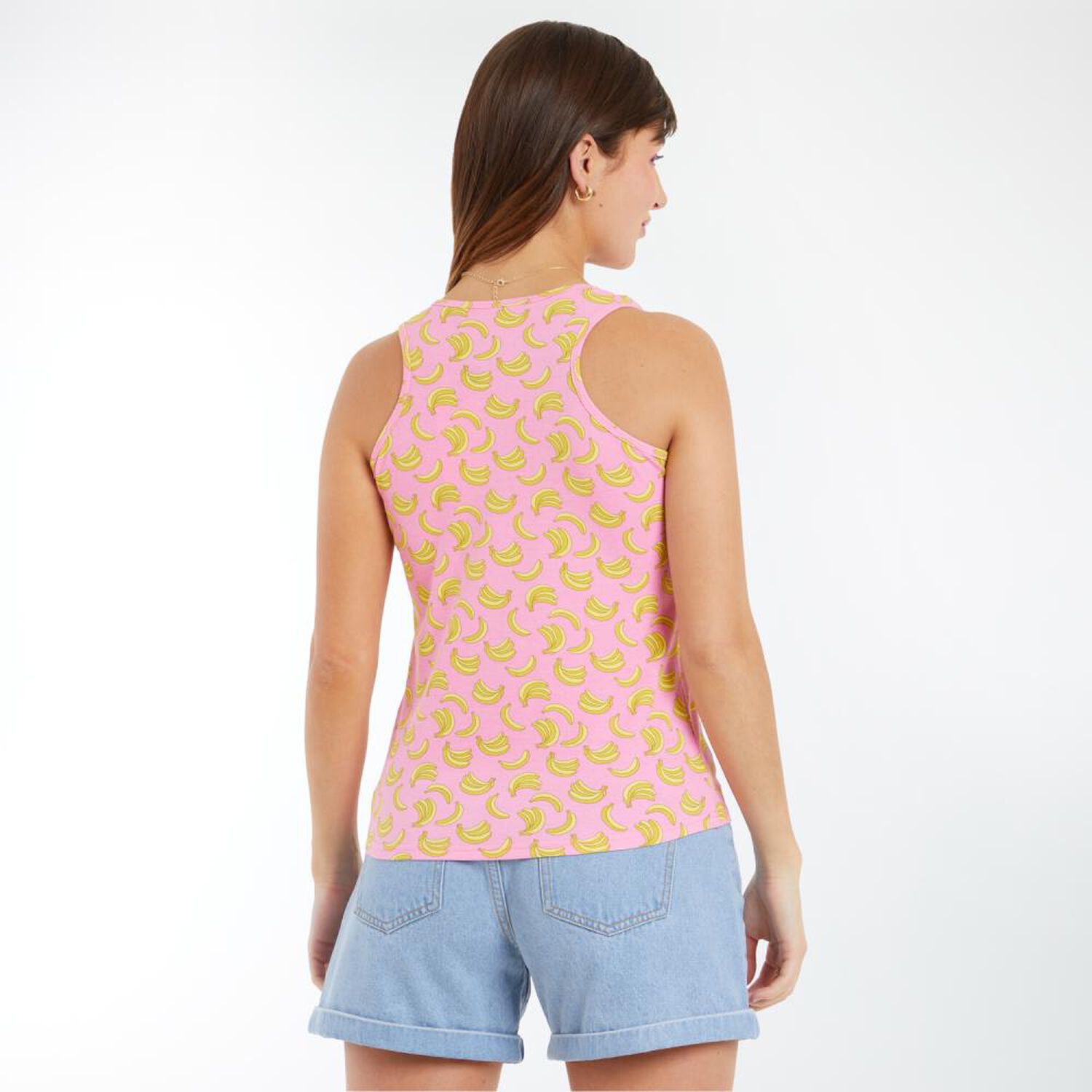 Polera Microprint Sin Mangas Cuello Redondo Mujer Freedom image number 3.0