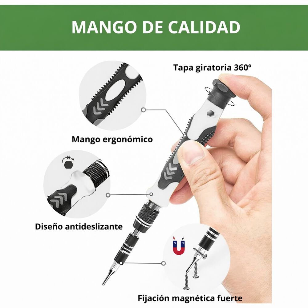 Kit Destornilladores De Precisi&oacute;n 115 En 1 Para Celulares image number 4.0