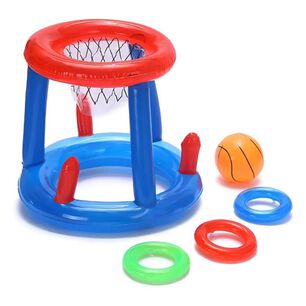 Juego Inflable Infantil Canasta Baloncesto Y Aros Piscina