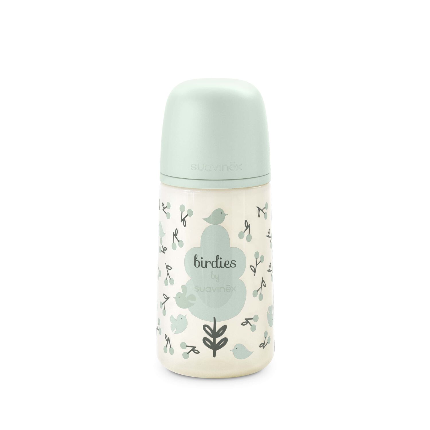 Mamadera 270ml Fisiol&oacute;gica Silicona Fm Birdies Verde image number 0.0
