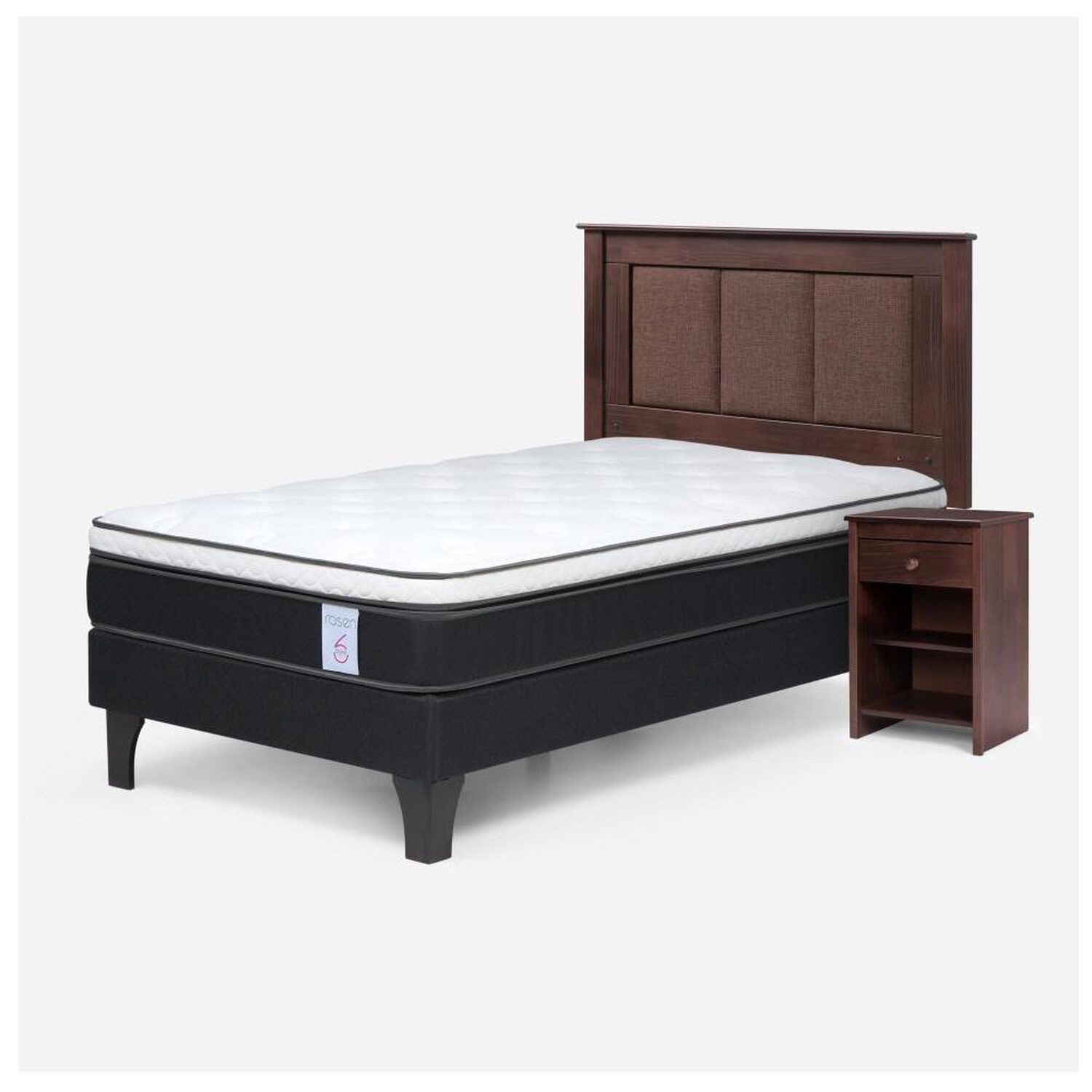 Cama Europea Rosen New Style 6 / 1.5 Plazas / Base Normal image number 1.0