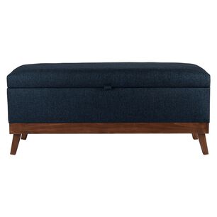 Banqueta Con Ba&uacute;l Incy Azul Omega 120x40x50 Cm M&aacute;xima Design