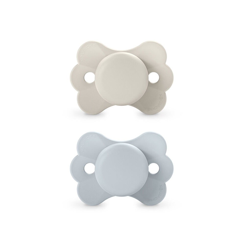 Chupete Fisiologico Silicona 0/6m 2uni Butterfly Beige + Azul image number 0.0
