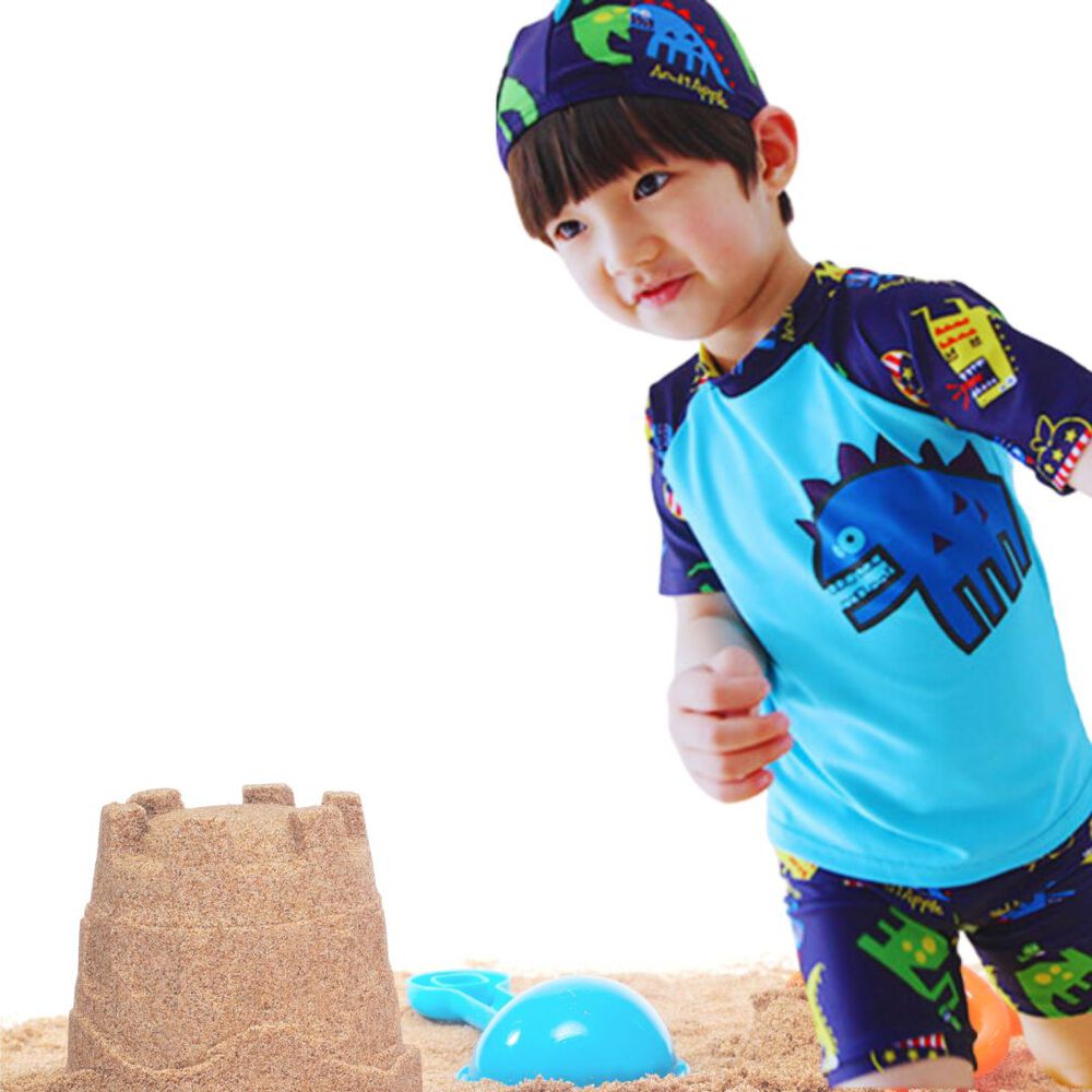 Traje De Baño 3 Piezas Manga Corta Jump Kids Dinosaurios image number 2.0