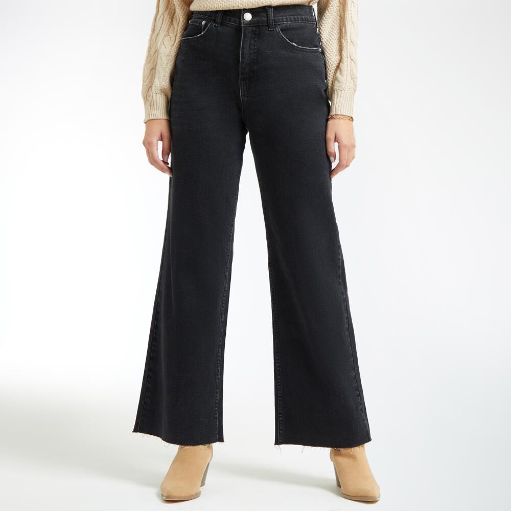 Jeans Remaches A La Vista Tiro Medio Mom Mujer Kimera image number 0.0