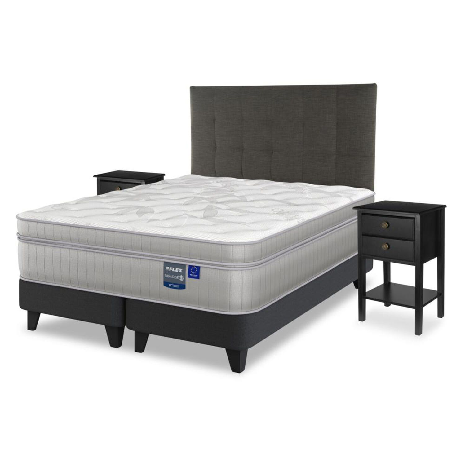 Cama Europea Flex Paradise / 2 Plazas / Base Dividida + Set De Maderas image number 0.0