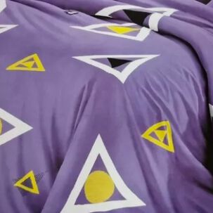 Juego De S&aacute;banas 2 Plazas Morado 4 Piezas