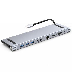 Hub Multipuerto Type-c (10en1) Profesional Pd60w 4k Gigabyte