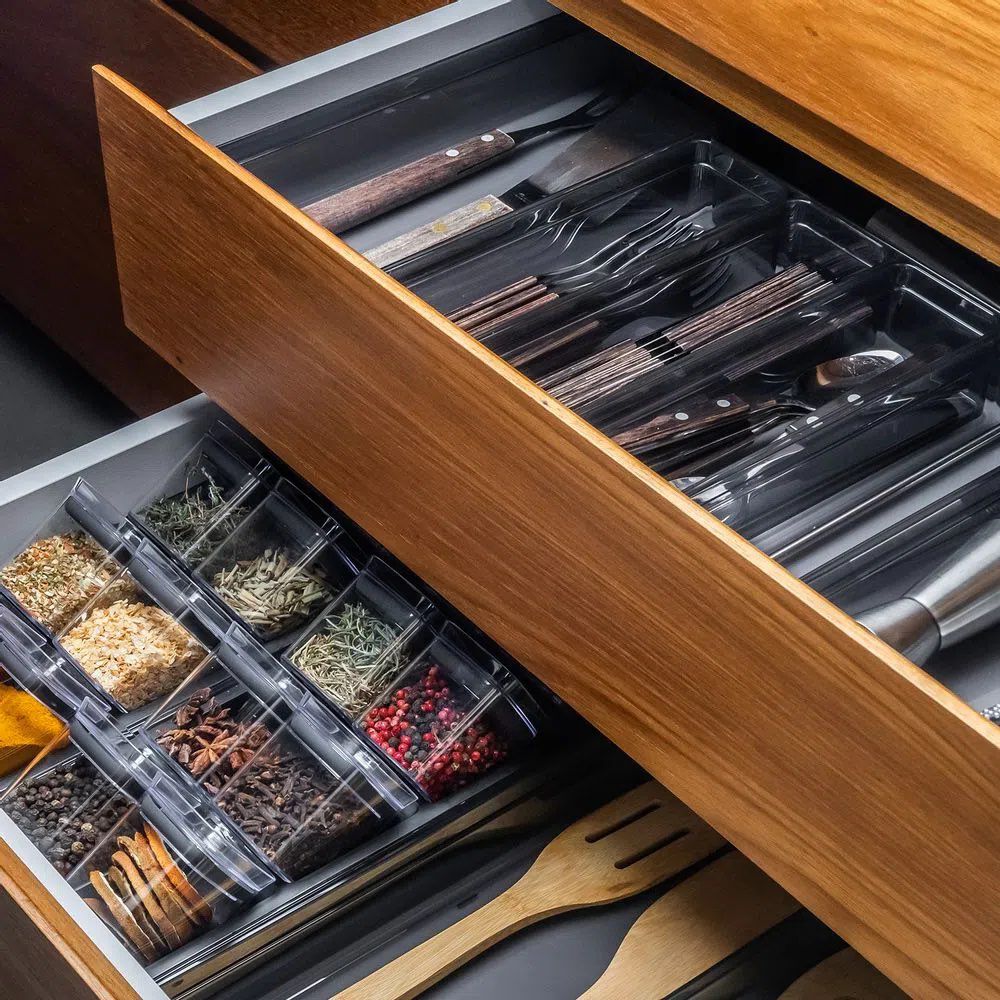 Organizador De Caj&oacute;n Clear 37,5 X 15 X 5,6 Gris image number 2.0