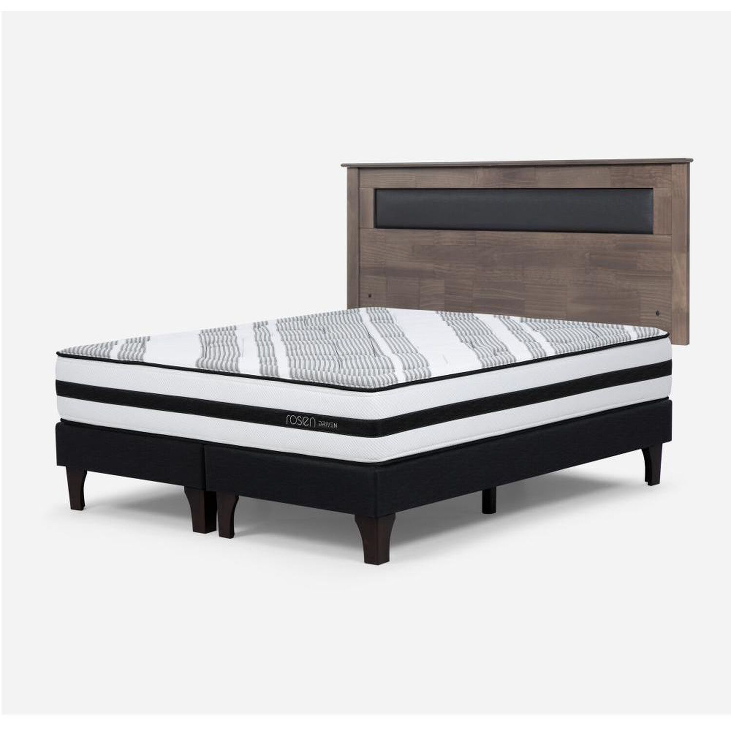 Cama Europea Rosen Driven / 2 Plazas / Base Dividida + Respaldo image number 2.0