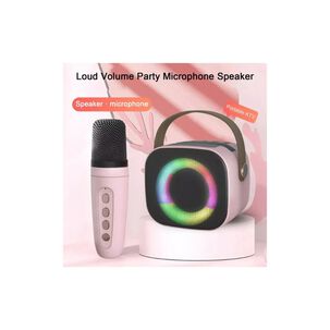 Mini Altavoz Karaoke Bd108 Bluetooth Luces Led Portátil