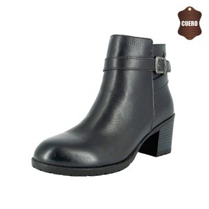 Botin De Cuero Francy Negro Alquimia