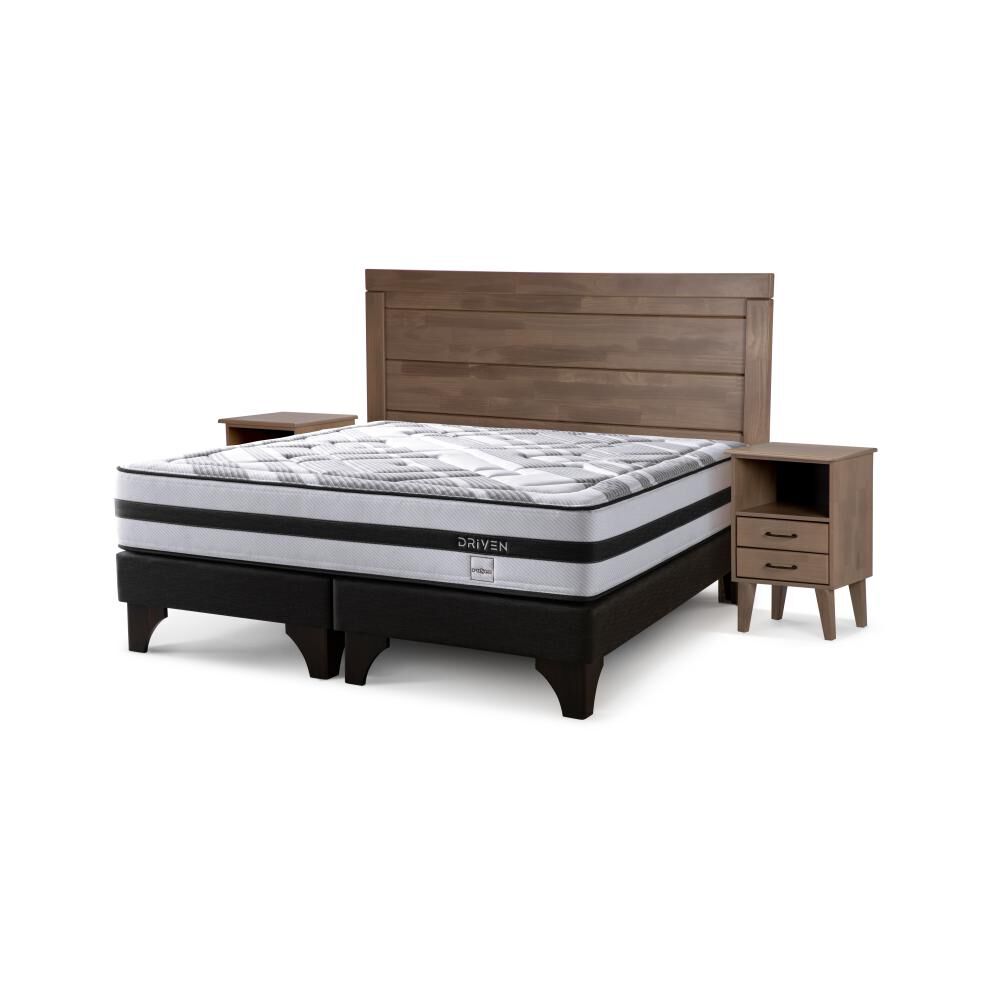 Cama Europea Rosen Driven / 2 Plazas / Base Dividida + Set De Maderas Sicilia image number 0.0