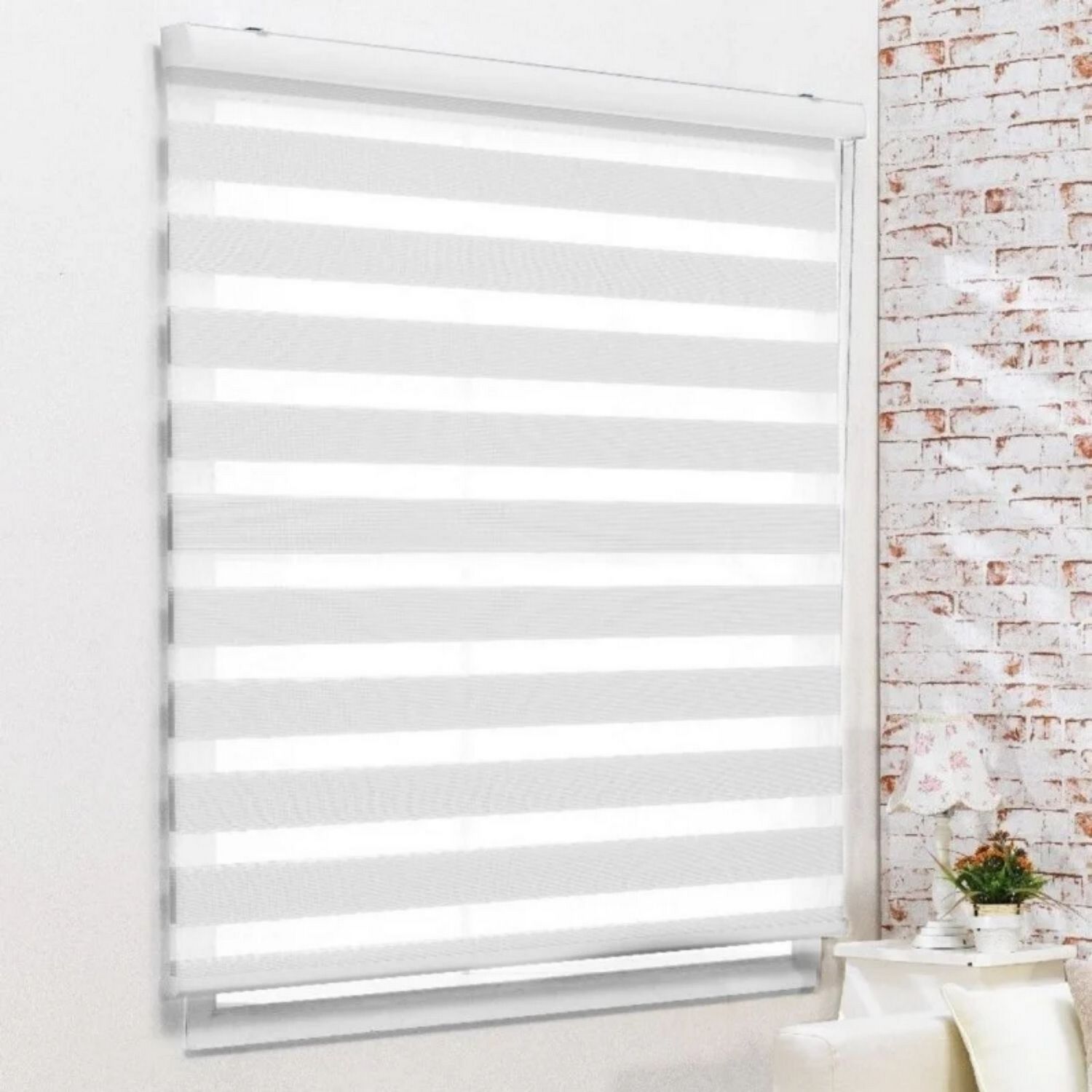 Cortina Roller Persiana D&uacute;o Blanca 160x220 Cm image number 2.0