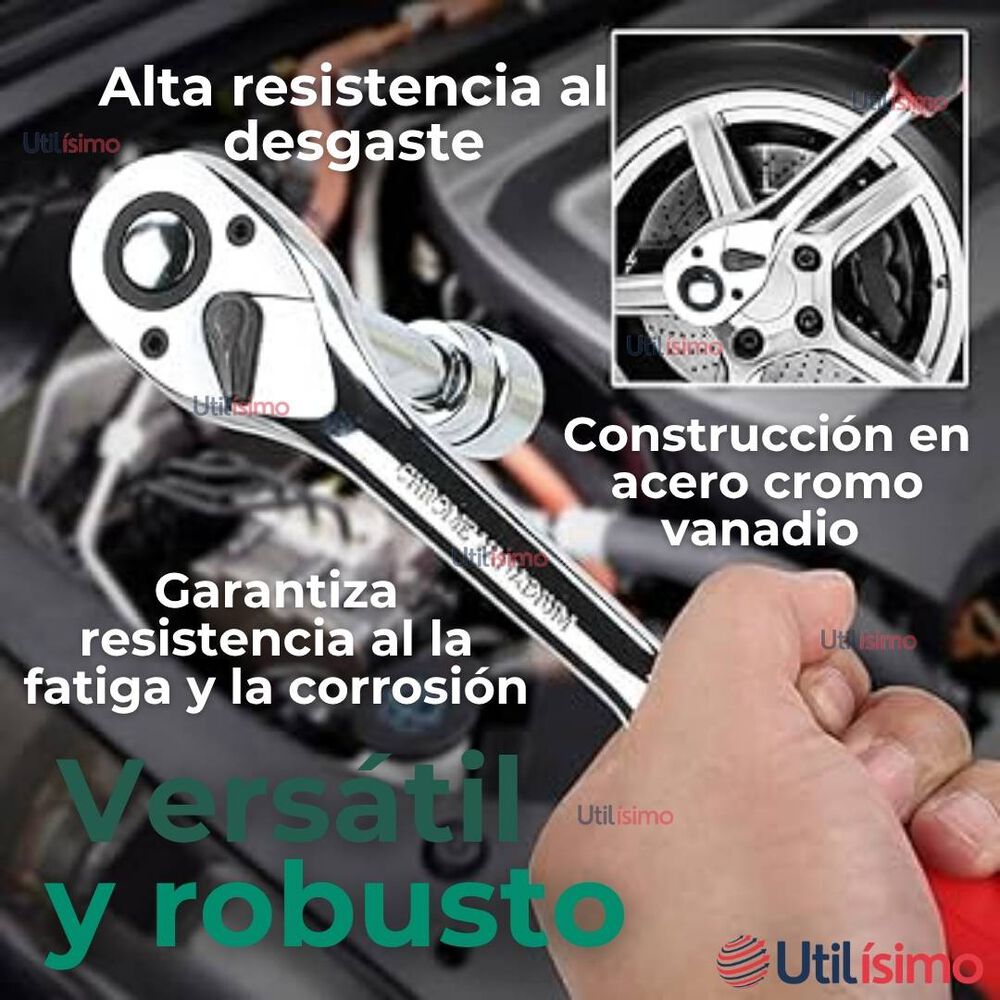 Set Caja De Herramientas 216 Piezas Dados Y Llaves Acero Cromo image number 3.0