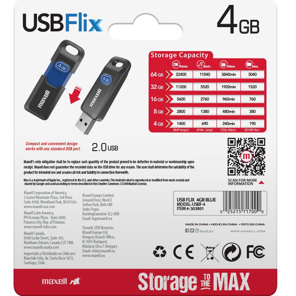 Pendrive Maxell Flix 4gb 2.0 image number 3.0