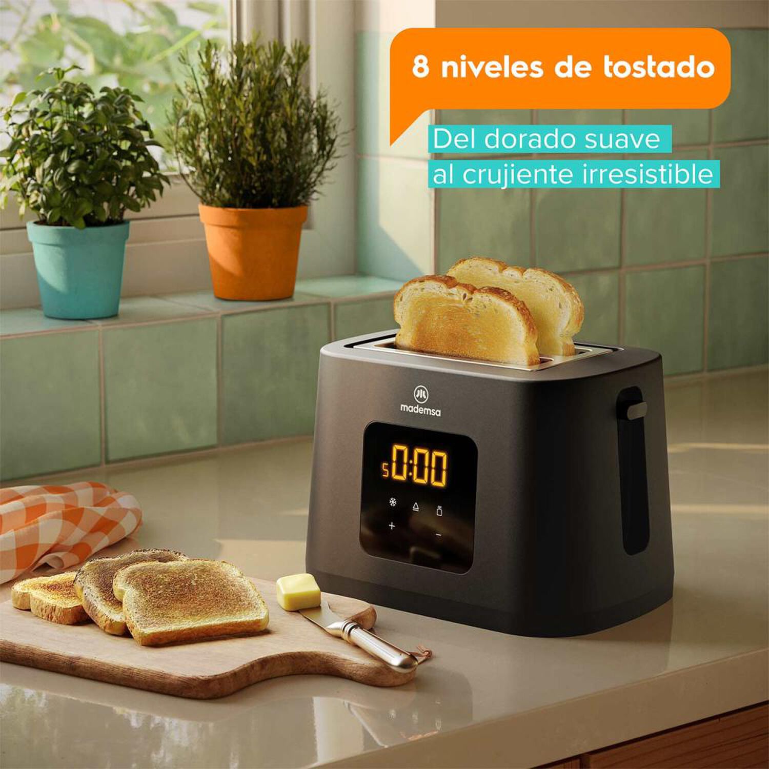 Tostador De Pan Mademsa Mts60 / 2 Rebanadas De Pan / 860 W image number 5.0